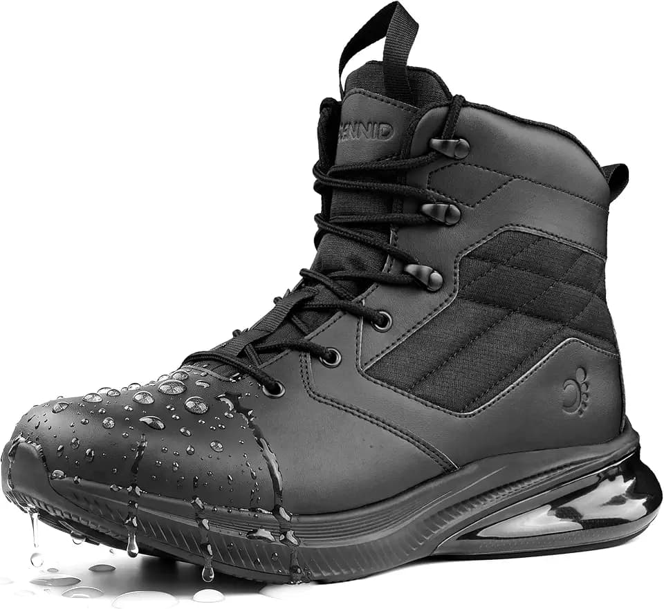 Men's Tactical Work Motorcycle Boots Orthopedic Zipper