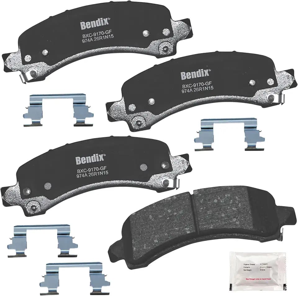 Bendix Priority1 CFC974A Ceramic Rear Brake Pads for Select Models Cadillac Escalade, Chevrolet Avalanche 1500, Express Silverado Sonora, Suburban Tahoe, GMC Savana Sierra Yukon, Yukon XL 1500