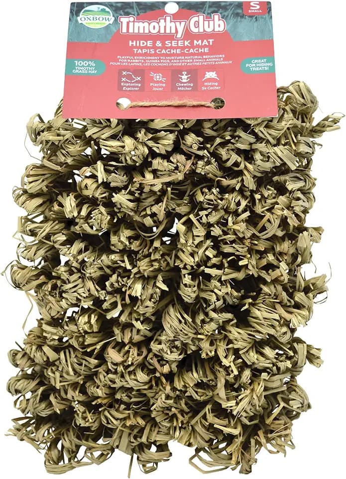 Oxbow Timothy Hay Hide & Seek Snuffle Mat, Rabbit & Guinea Pig Enrichment