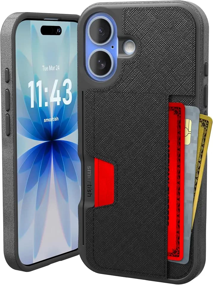 Smartish iPhone 17 Wallet Case with Card Holder, Wallet Slayer Vol 2, Black