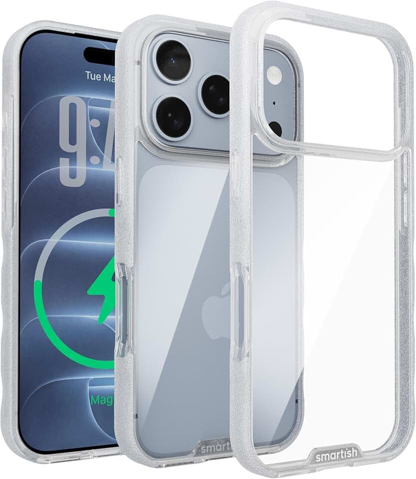 Smartish iPhone 18 Pro/17 Pro Clear Case, Gripmunk, Anti-Yellowing