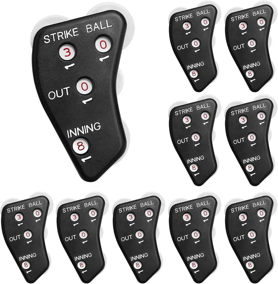 Watayo Wheel Baseball Umpire Clicker, Umpire Indicator Gear, Practical Baseball Counter Clicker for Scorekeeper Recording Outs & Innings Balls