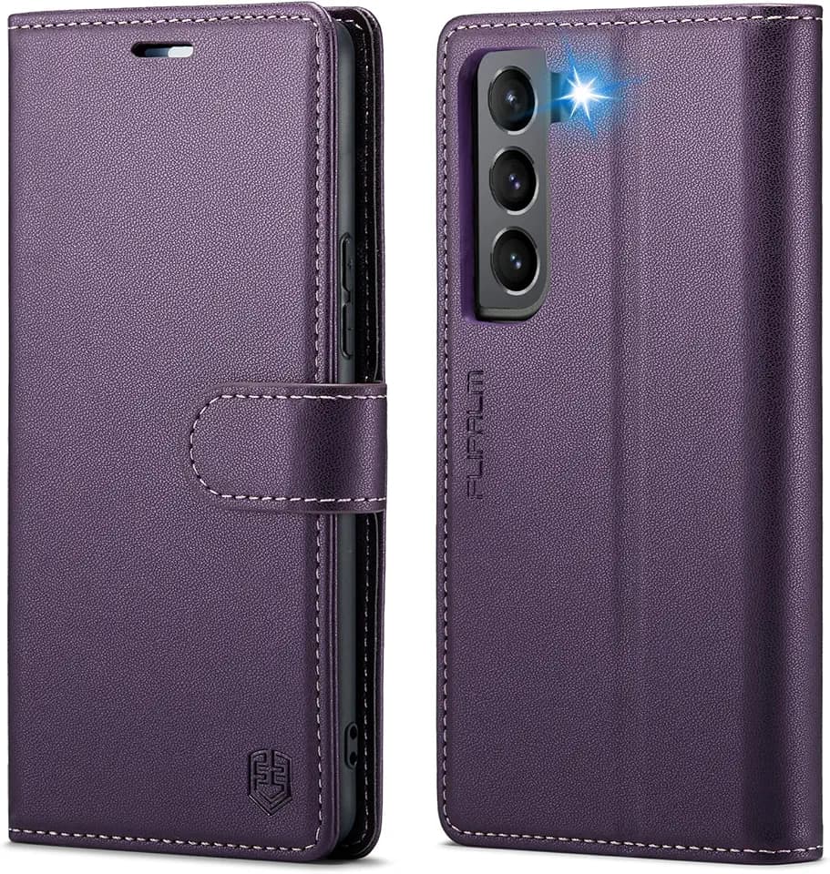 FLIPALM Wallet Case for Samsung Galaxy S21 Plus, Purple