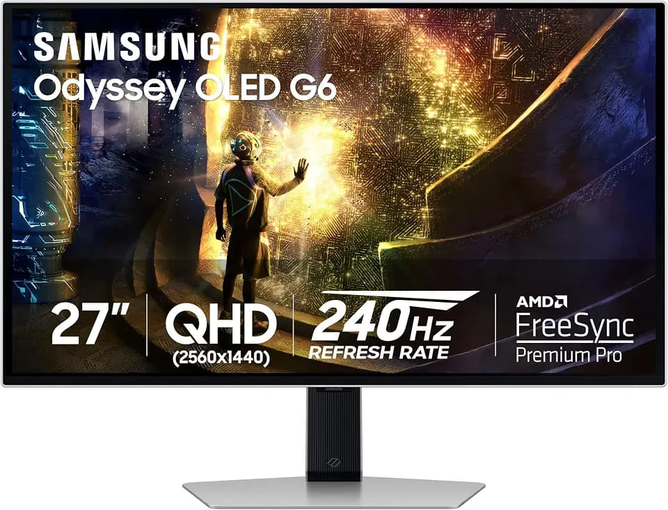 Samsung 27” Odyssey OLED G6 (G61SD) QHD & QD-OLED Gaming Monitor