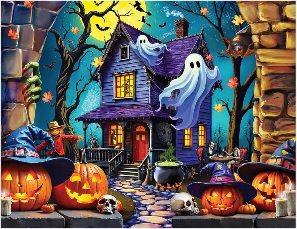Springbok Haunted Halloween Party 1000 Piece Jigsaw Puzzle for Adults