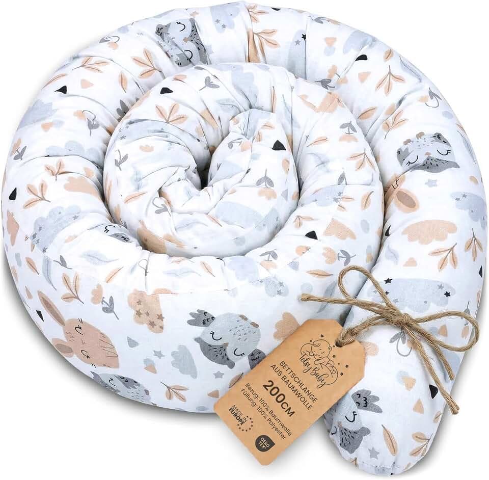 Totsy Baby Seitenschläferkissen Bettschlange Body Pillow Kopfkissen lang Bettrolle Schlafkissen Nackenrolle Kissen zufällige Variante Oeko-Tex
