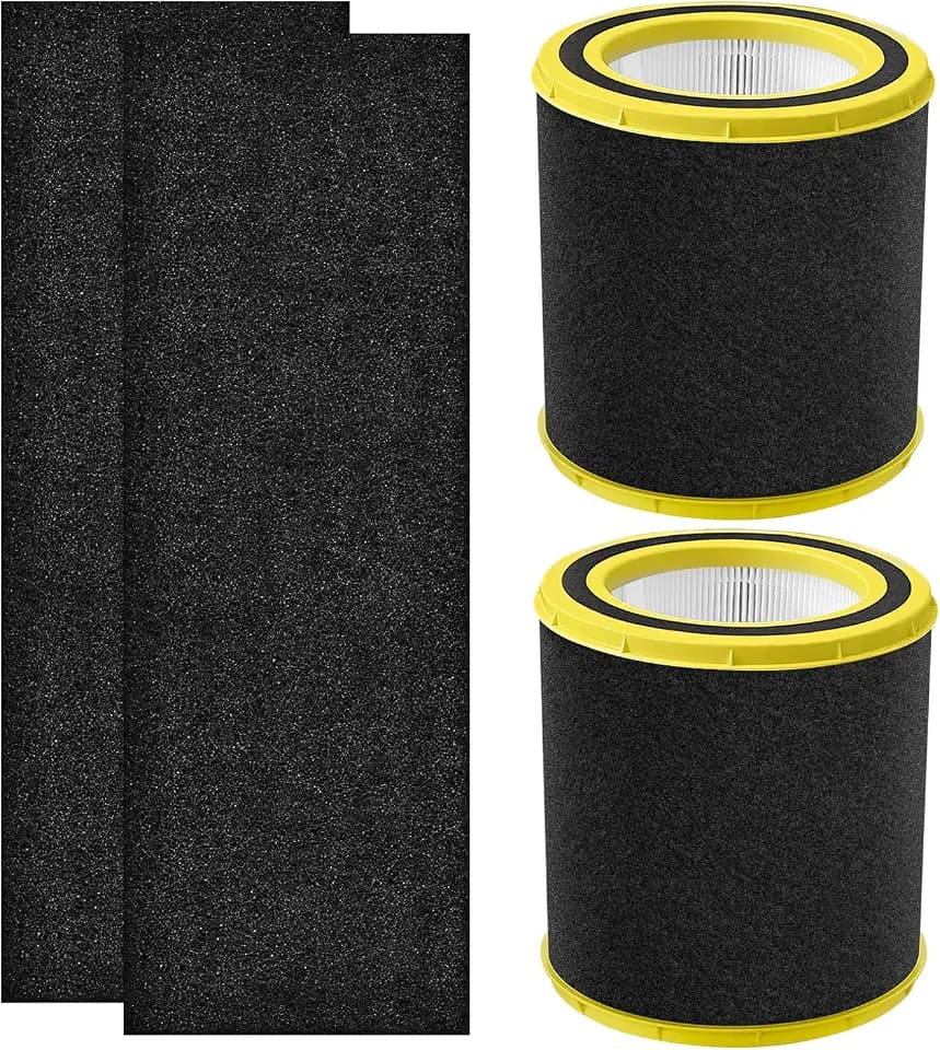 AC4700B Replacement Filter FLT4700 M, Compatible with Germ Guardian AC4700, AC4700BDLX, AC4711W, AC4625, AC4625WDLX Air Purifiers, Part Number #FLT4700 & #FLT47CB4, 2Pack
