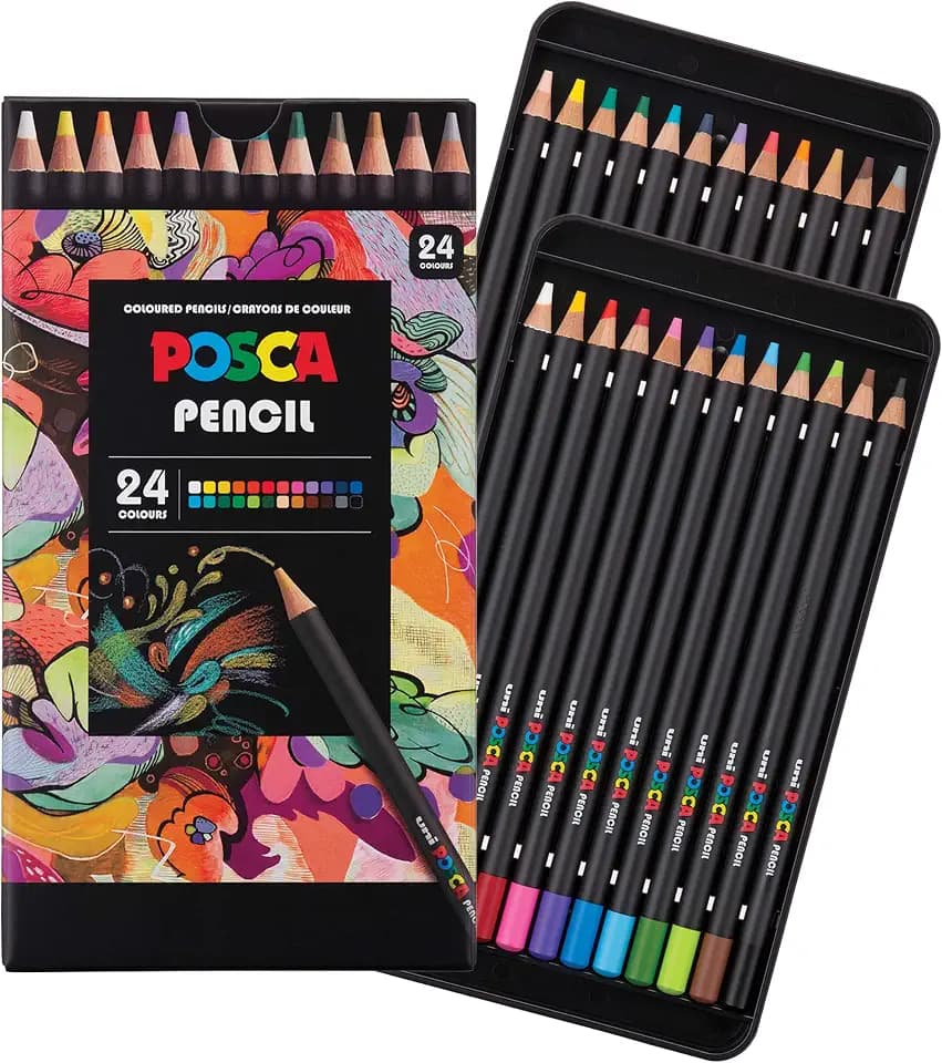 POSCA® Colored Pencils, Soft Core, 24 Count