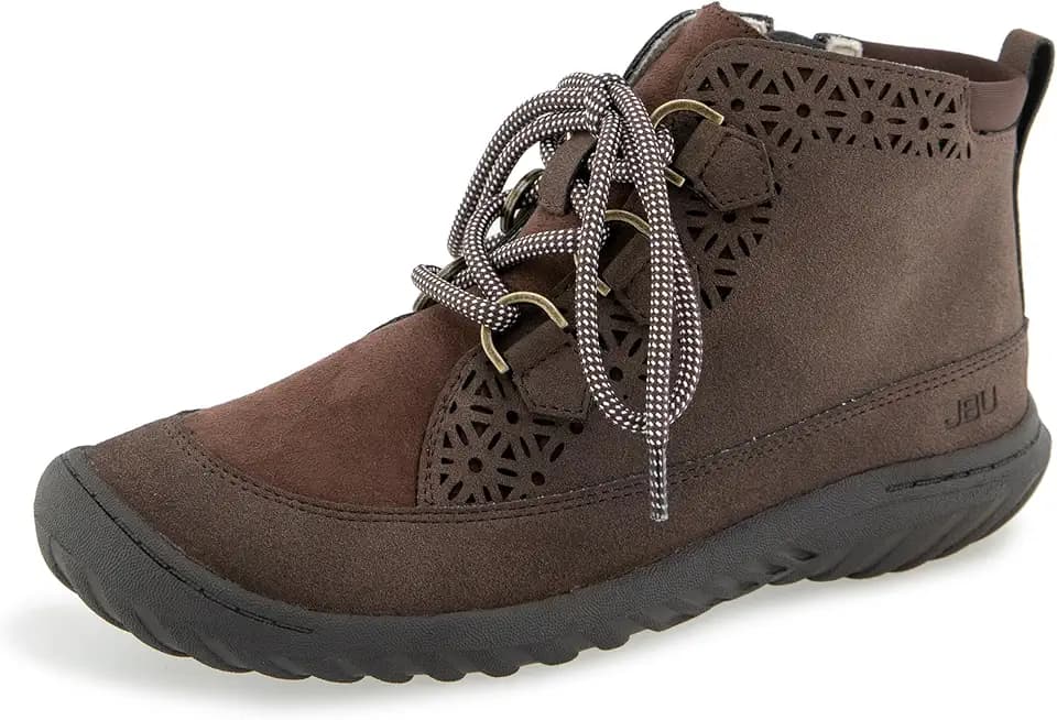 JBU Women's Roxanne Water Resistant Arch Support APMA Accepted Lace-up Adjustable Boot