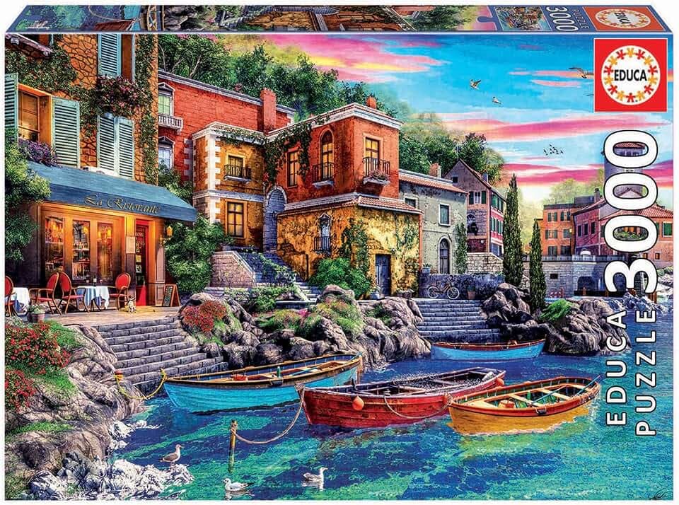 Educa - Puzzle 3000 Teile für Erwachsene | Como bei Sonnenuntergang | 3000 Teile Puzzle für Erwachsene und Kinder ab 14 Jahren |Italien (19052)
