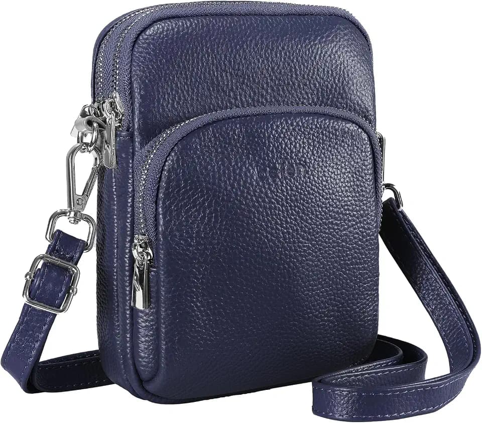 befen Umhängetasche aus echtem Leder, kleine Umhängetasche für Damen, RFID-blockierend, Crossbody-Tasche für Damen, mit Kartenfächern