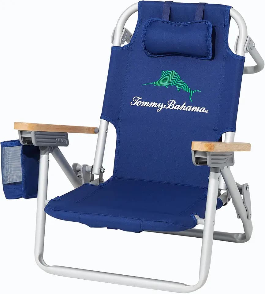 Tommy Bahama Kid's 5-Position Lay Flat Backpack Folding Beach Chair, School of Fish