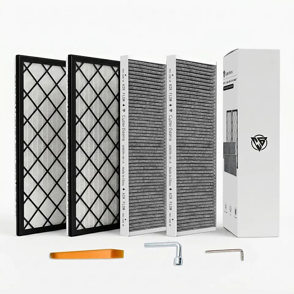 4-Pack HEPA Carbon Filter Kit for Tesla Model Y 2021-2027