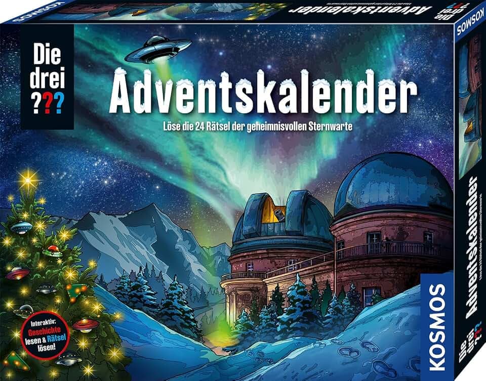 Kosmos Die DREI ??? Adventskalender, löse die 24 Rätsel der Sternwarte