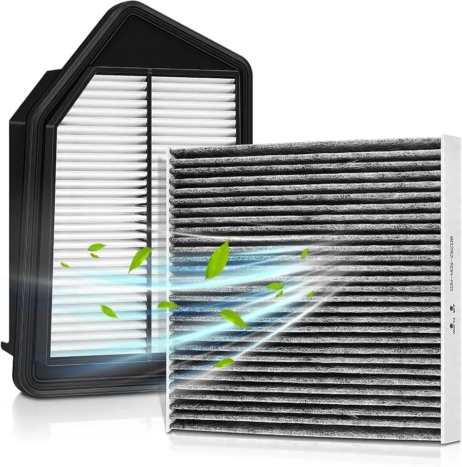 MOTOALL Engine Air Filter & Cabin Air Filter Combo Set 17220-5A2-A00