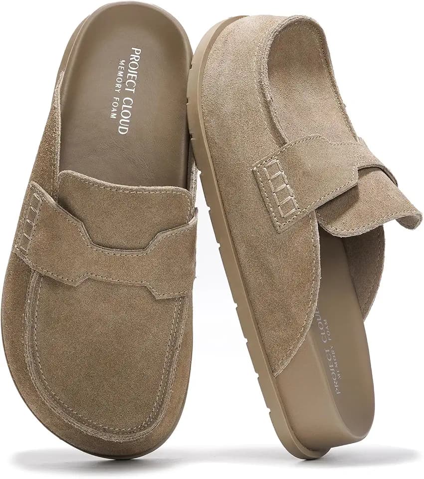 100% Genuine Leather Slip On Womens Clogs - Fall Mules for Women 2026