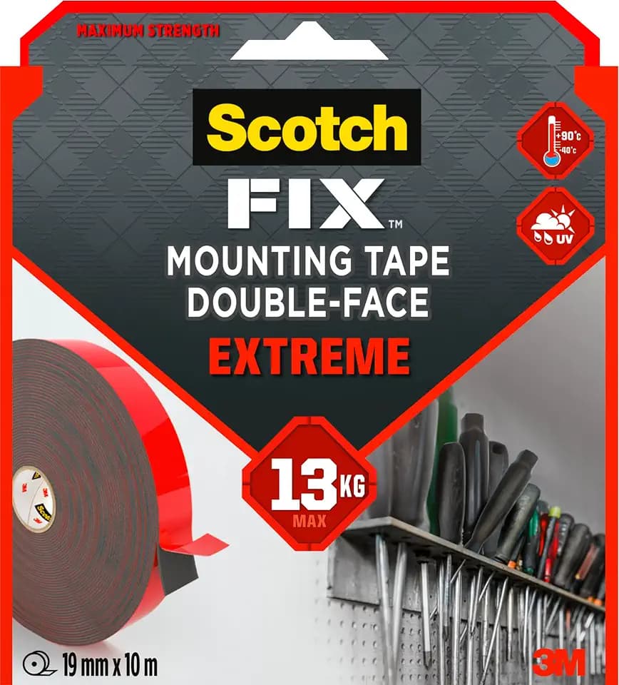 Scotch Fix Extreme PT1100-Long-F Montageband, 19 mm x 10 m, 1 Rolle/Pack, mehrfarbig
