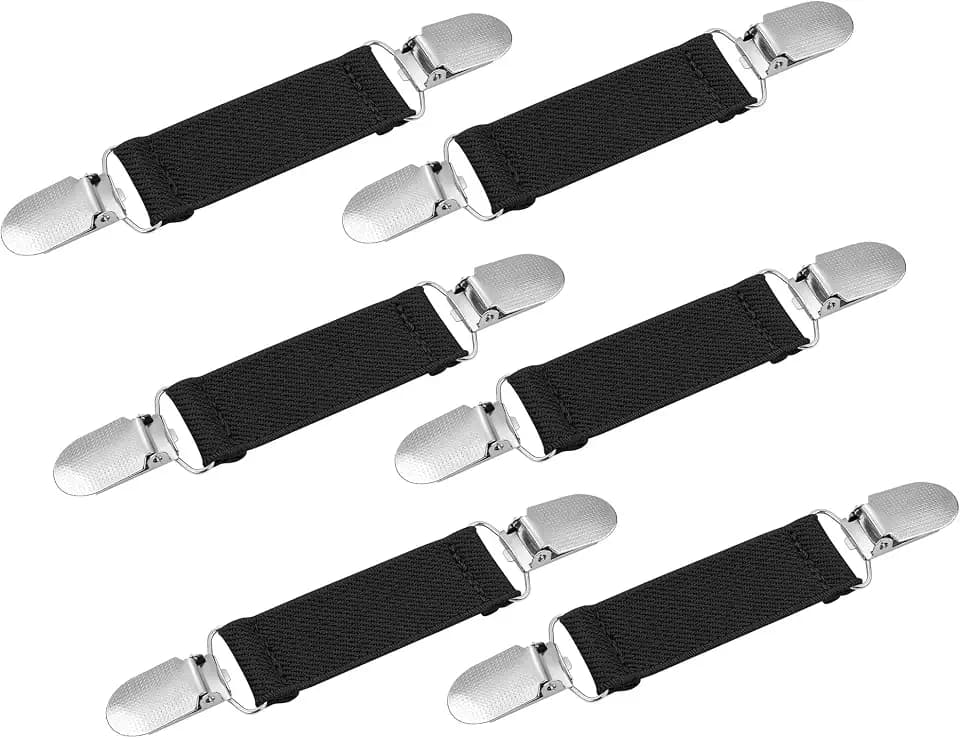 Ruisita 6 Pcs Dress Clips Shirt Clips Cinch Sweater Shawl Cardigan Brooches
