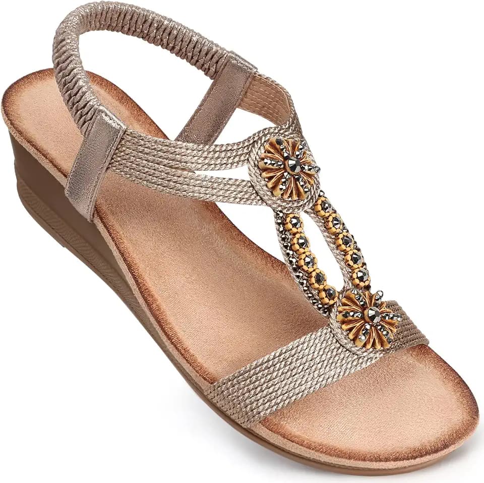 SHIBEVER Wedge Sandals for Women Dressy