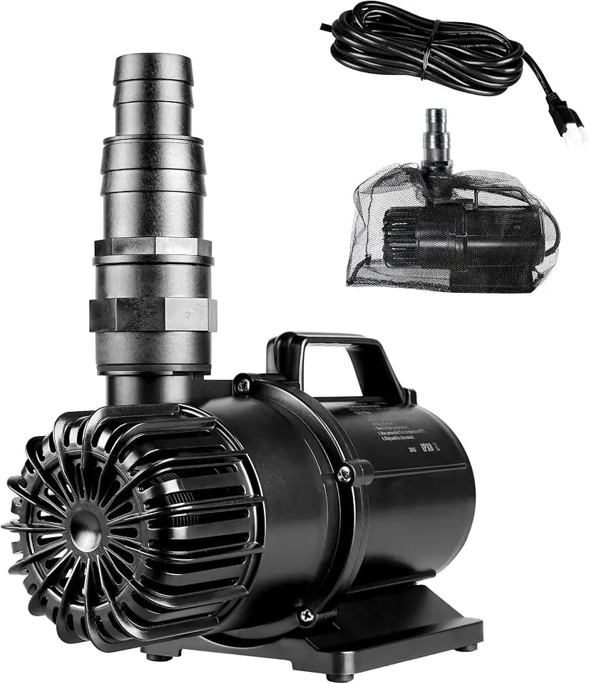 ANILUV 3200GPH Inverter Pond Pump, 120W Energy Efficient Submersible Pump | 15ft Lift Height, Pond Pumps for Outdoor Ponds – Ideal for Koi Ponds, Waterfalls, Hydroponics & Fish Tanks