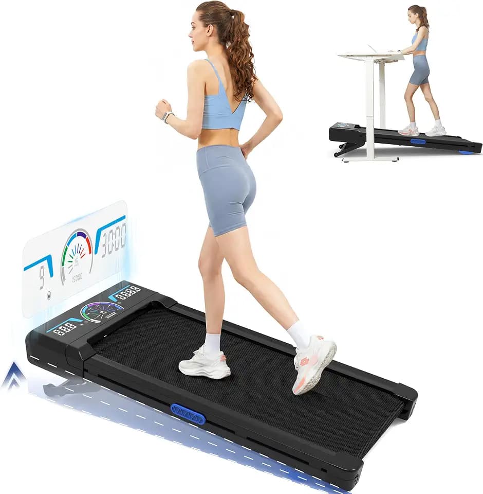 Walking Pad Treadmill 12% Auto Incline, Under Desk Treadmill