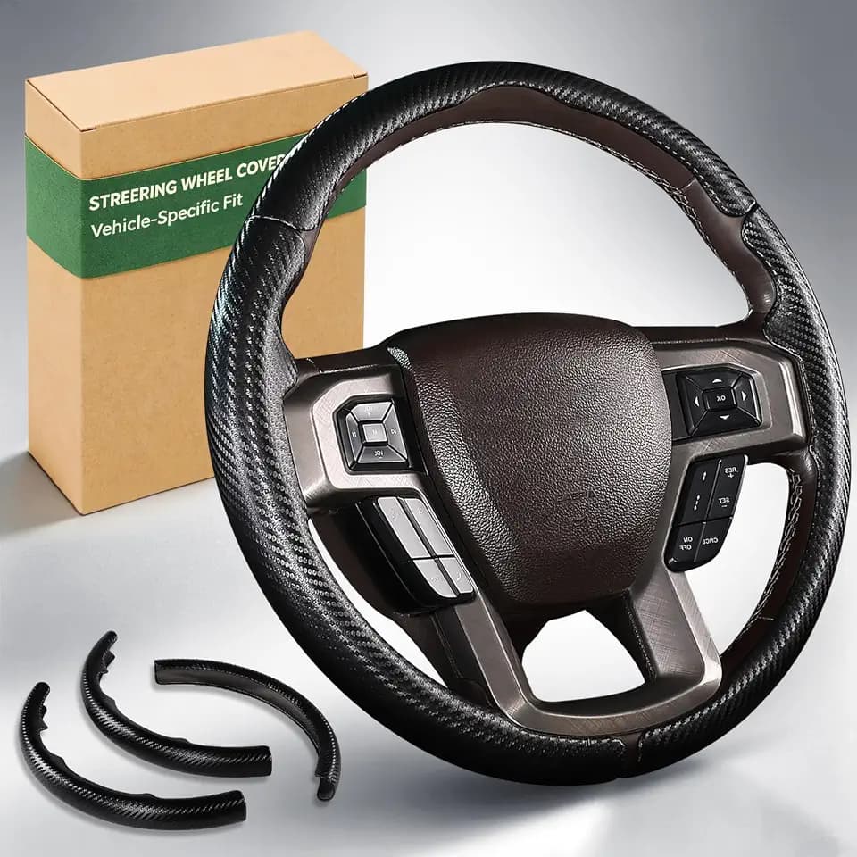 Aimato Customized Car Steering Wheel Cover for Ford F150 2015-2020