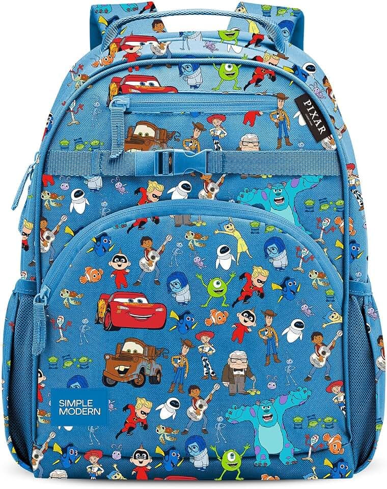 Simple Modern Disney Pixar Kids Backpack for School, Girls, Boys | 18L