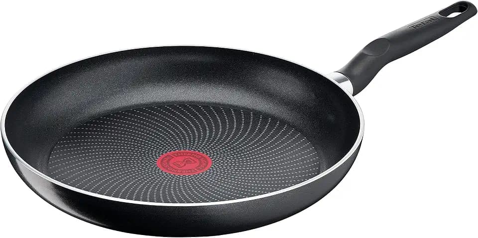 Tefal C26704 Start'Easy Bratpfanne 24 cm | Aluminium | Titanium-Antihaftversiegelung | Thermo-Signal-Technologie | Thermo-Fusion-Boden für alle Herdarten | Inklusive Induktion | Schwarz