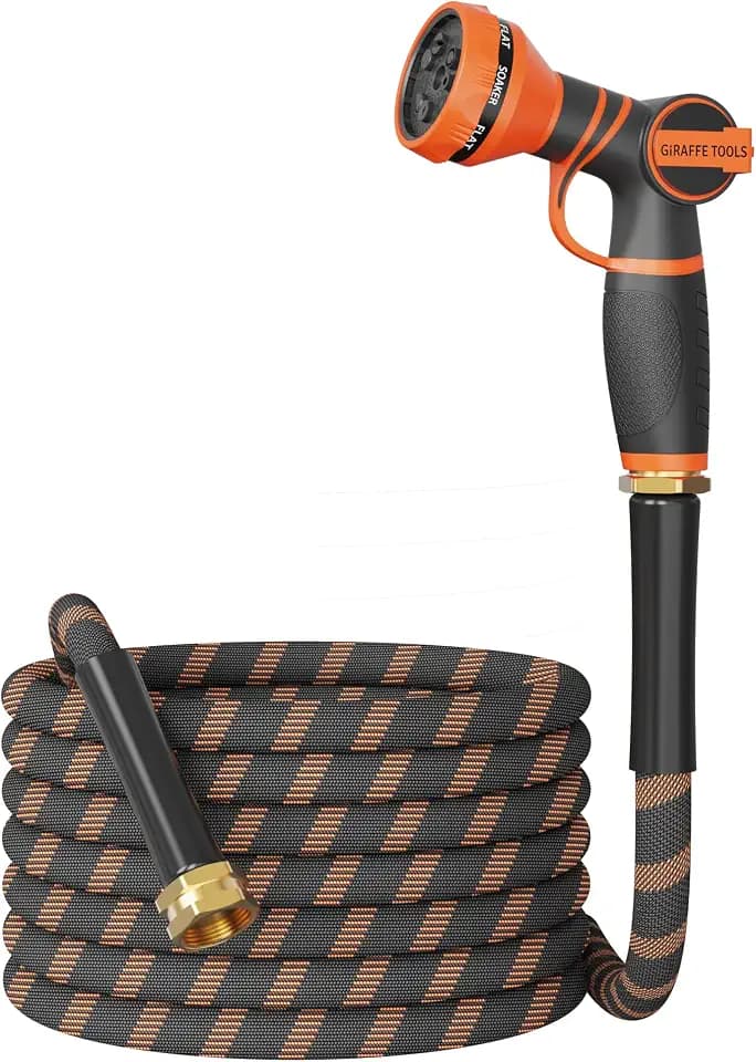 Giraffe Tools Non-Expandable 25ft Garden Hose 1/2“ Flexible Braided Hose