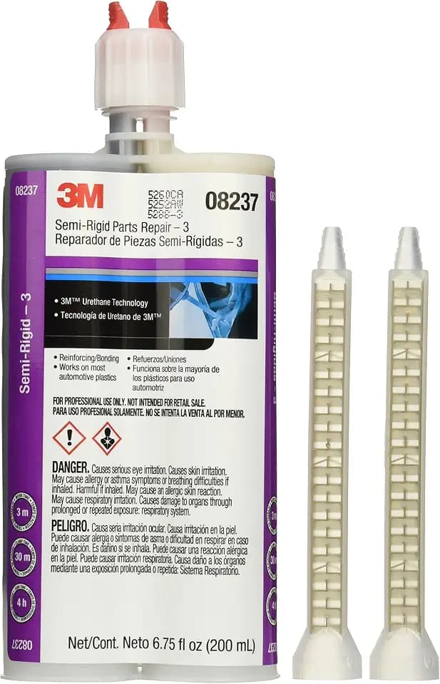 3M Semi-Rigid Parts Repair, 08237, Black, 200 mL Cartridge