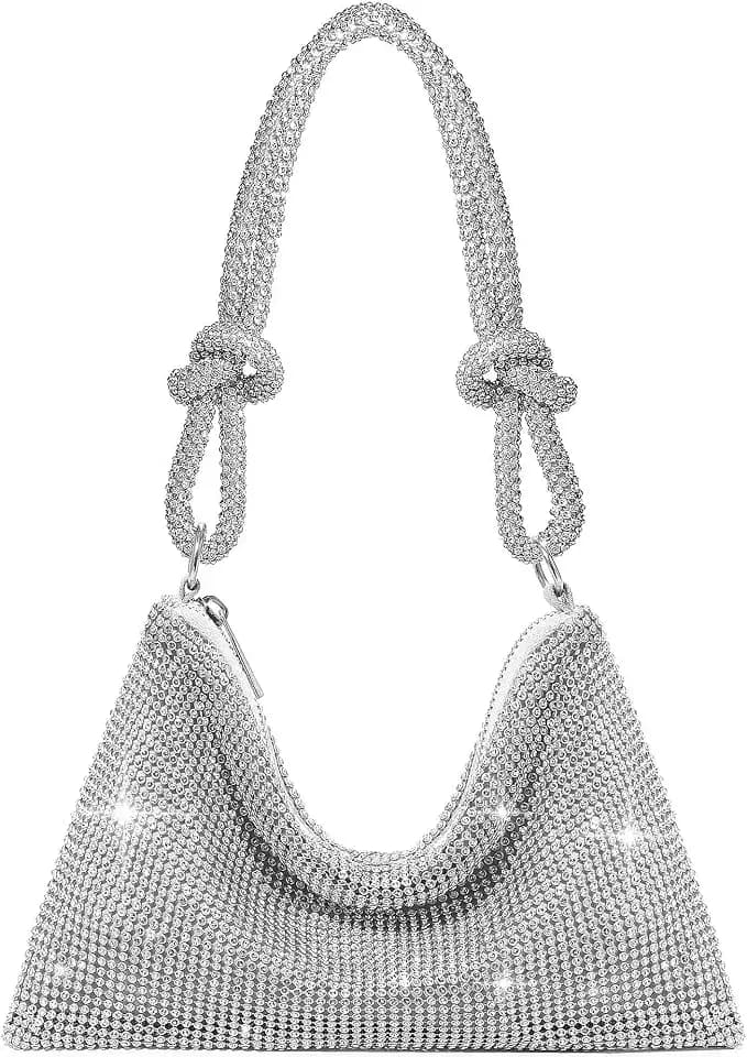 GEMIU Evening Bag Sparkle Purses for Women, Rhinestone Clutch Purse for Women Dressy Sequin Purse