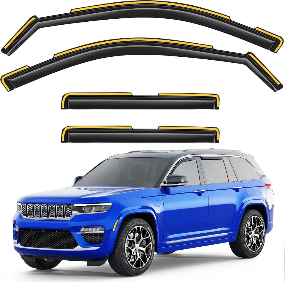 in-Channel Window Visors Rain Guards for Jeep Grand Cherokee 2022-2026