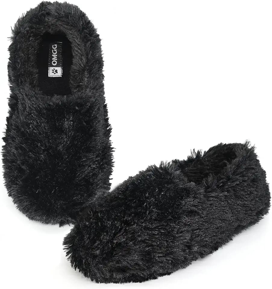 Onmygogo Fuzzy Winter Indoor Slippers for Women
