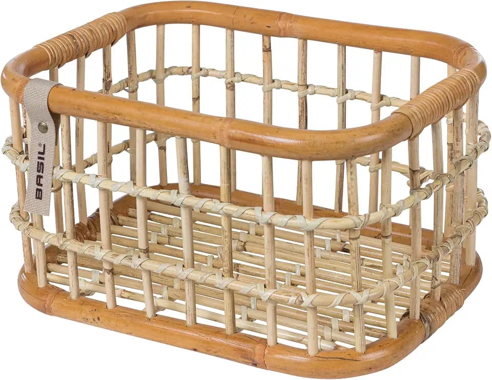 Basil Green Life Rattan M Gepäckträgerkorb