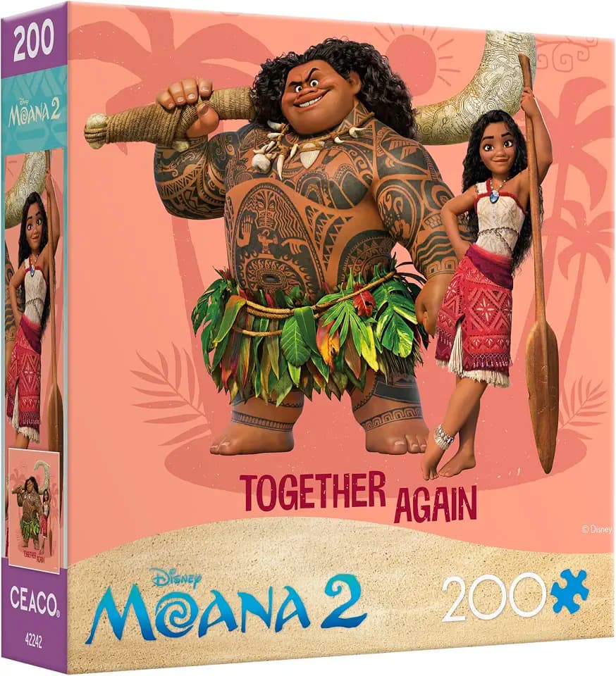 Ceaco - Disney Moana 2 Together Again - 200 Piece Puzzle for Kids Ages 8+