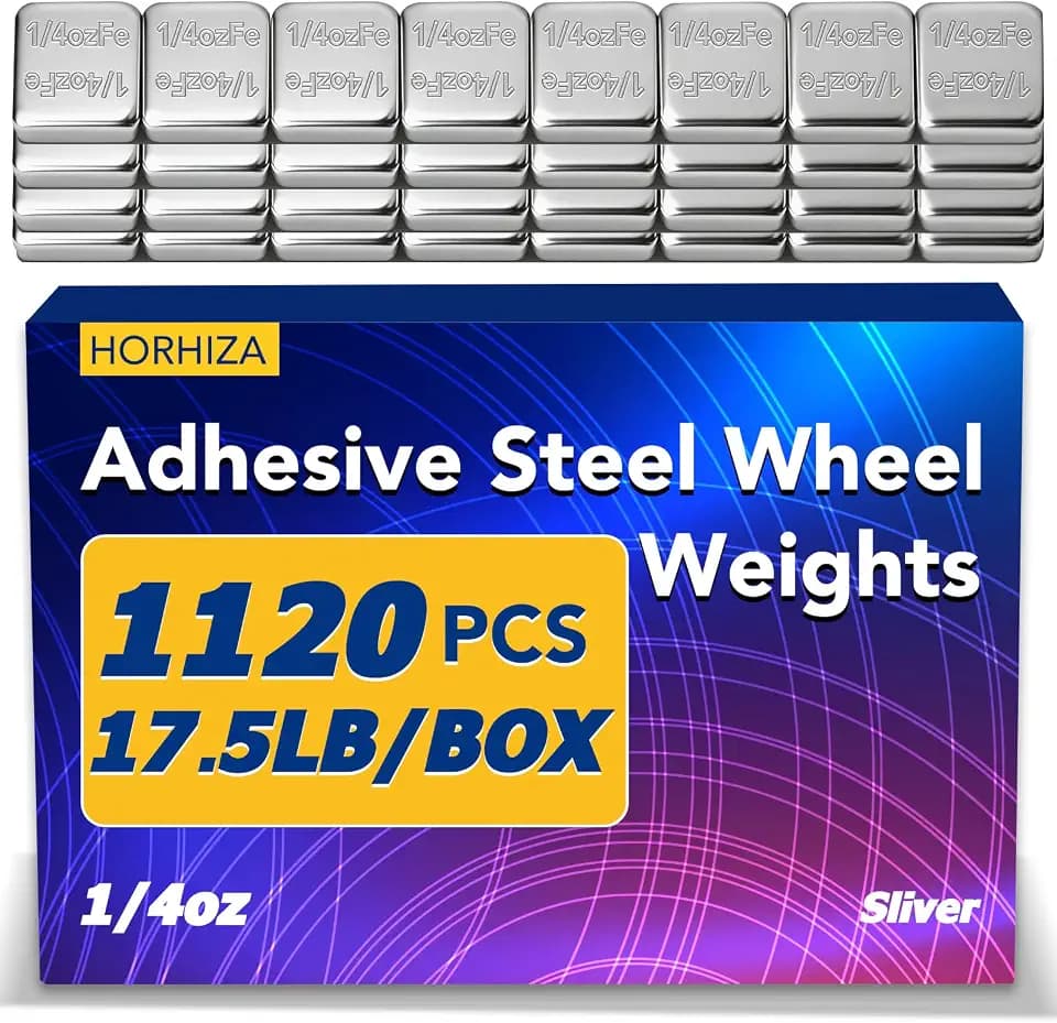 1/4oz, Adhesive Stick on Wheel Weights,1120pcs, 17.5lb, Silver