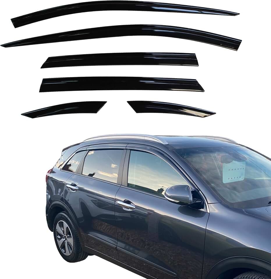 AUTO CLOVER Windabweiser Set für Kia NIRO 2016-2021 (6 Stück)