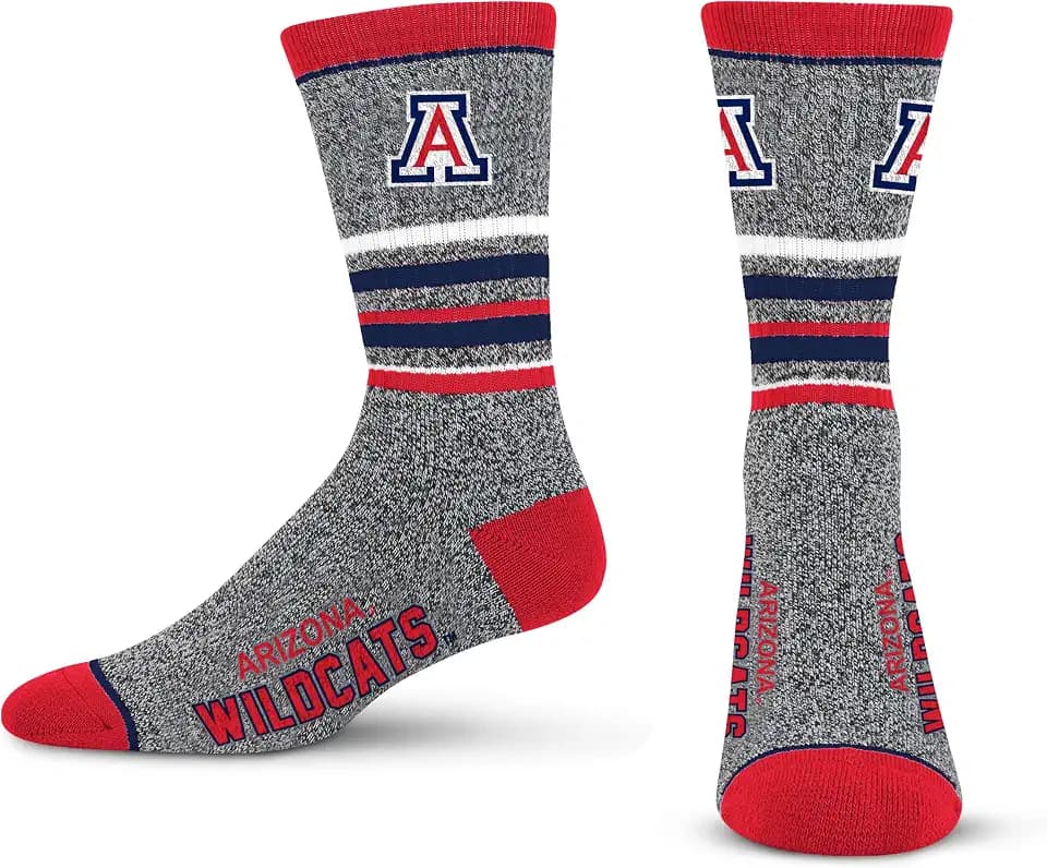 For Bare Feet Men's NFL 5 Star Marbled Crew Sock, 1 Pair