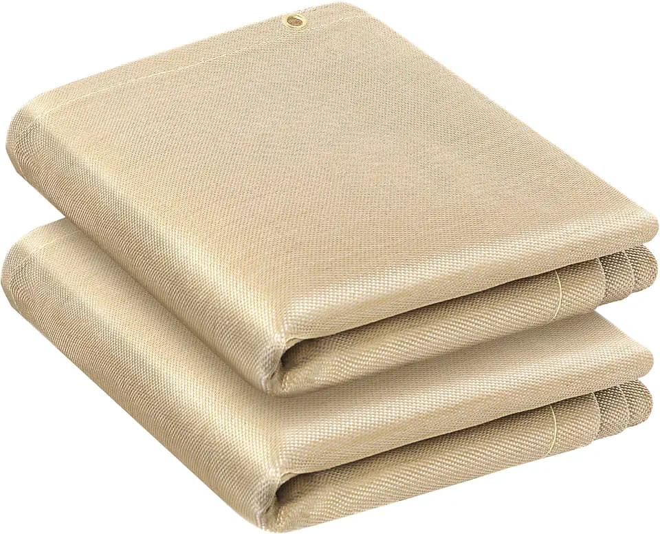 ARCCAPTAIN 2PC Welding Blanket 6x8FT, 1022°F Heat Resistant Fabric Blankets