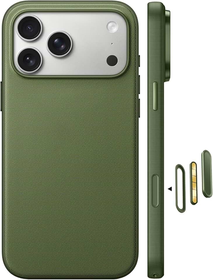 Natiiozie für iPhone 18 Pro Max Funktionsgewebe Hülle 6,9",Grün