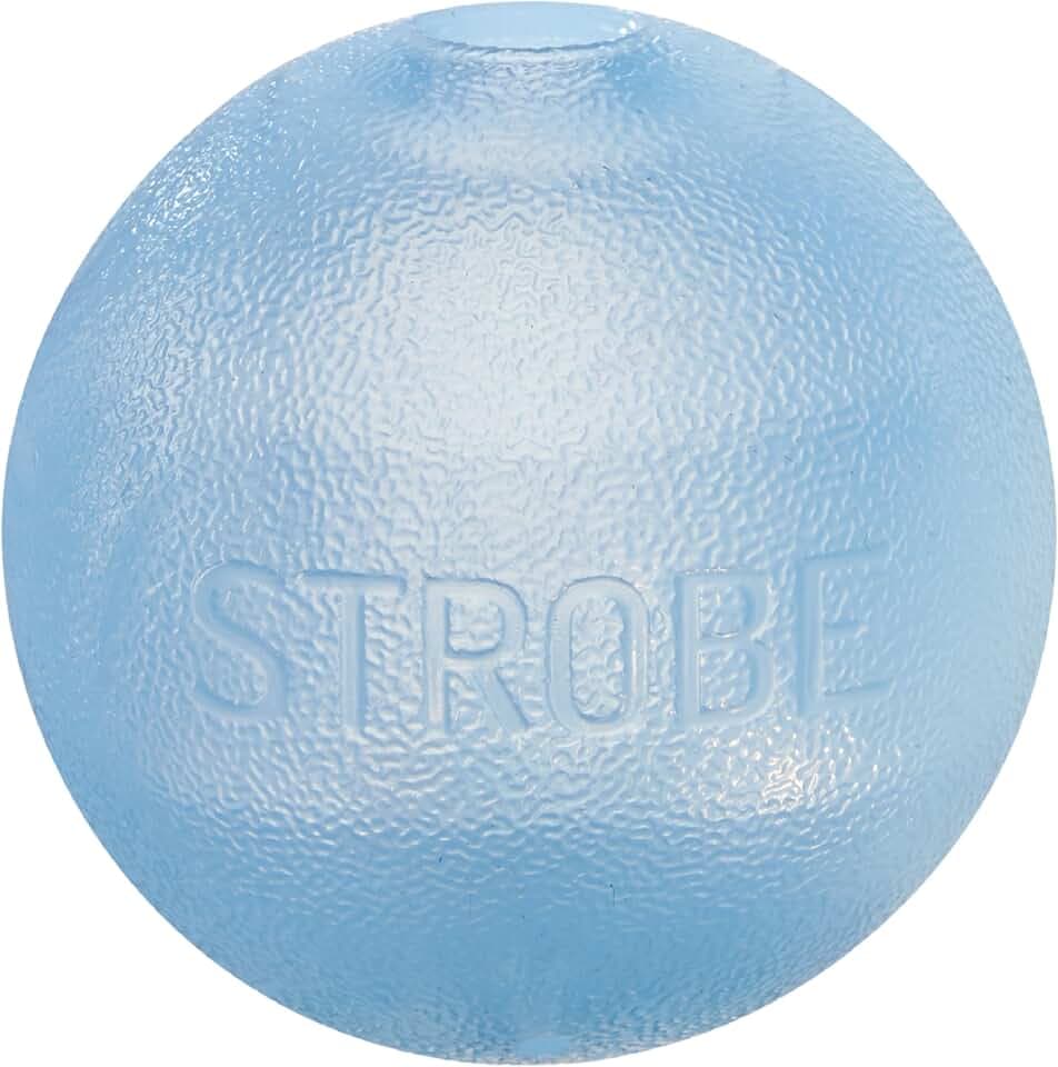 Outward Hound by Planet Dog Strobe Light Up LED Ball Dog Toy, Blue