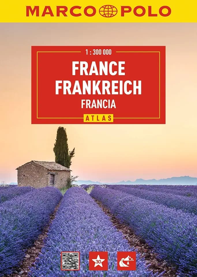 MARCO POLO Reiseatlas Frankreich 1:300.000: Straßenatlas und Autoatlas mit Europa in 1:4,5 Mio. Spiralbindung