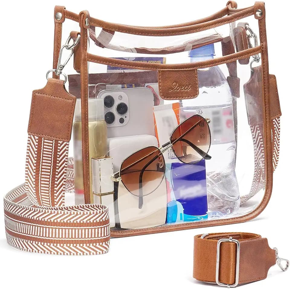 Clear Bag for Stadium Events, Clear Crossbody Purse Stadium Approved
