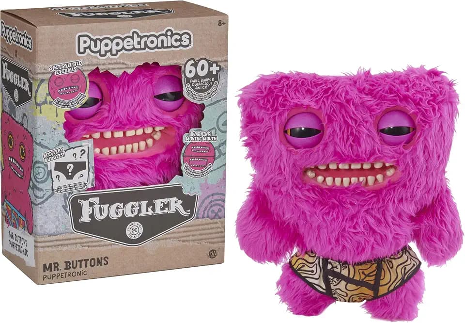 WOW!STUFF Fuggler Mr. Buttons 14" Interactive Plush (60+ Sounds)