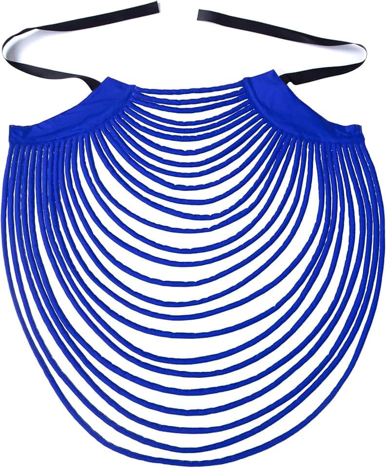 BAZINRICHE Women's Handmade Necklaces Ankara Kente Necklace Long Multi Strand African Wax Collar