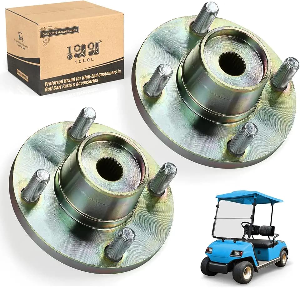 10L0L Golf Cart Rear Axle Hub Assembly for Yamaha G8 G9 G14 G16 G19-G22, 2-Pack Gas or Electric, OEM JN3-G6514-00, Rear Wheel Hub Flange, Iron, Sturdy, Easy Install