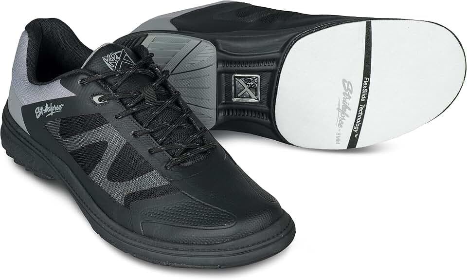 KR Strikeforce Epic Right Hand Only Mid-Performance Mens Bowling Shoe Comes with a Interchangeable Slide Pad on Left Shoe Only