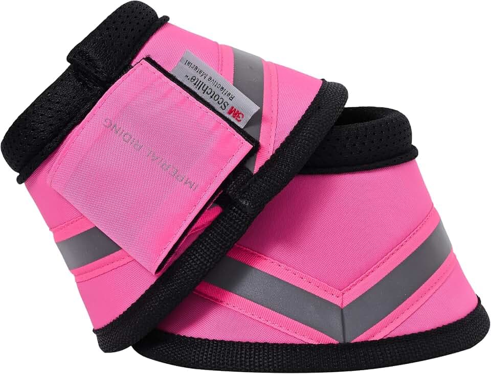 Imperial Riding Hufglocken IRH Reflective, 3M-Reflektoren, stoßschützend, robuster Klettverschluss, sicher & langlebig für Training und Ausritte, Pink, M