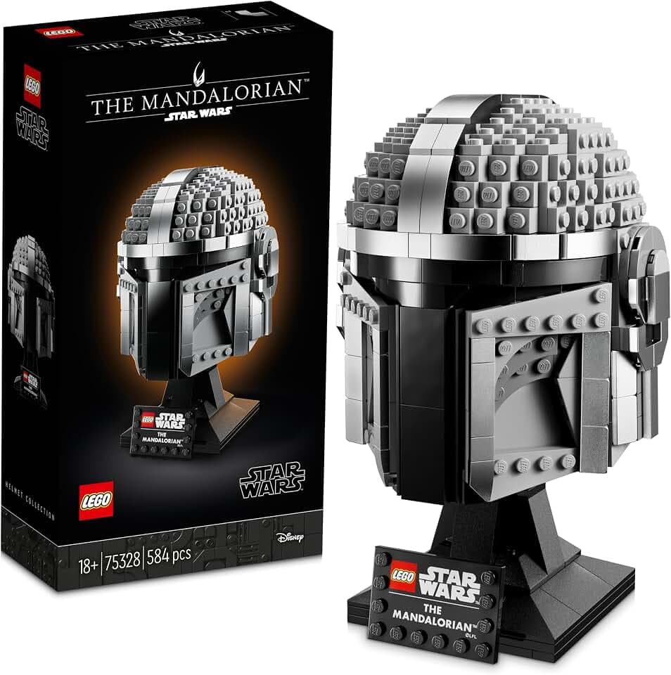 LEGO Star Wars Mandalorianer Helm (75328); kreatives Bauset für Erwachsene; Modell zum Sammeln, Bauen und Ausstellen; tolles Weihnachts-, Geburtstags- oder Überraschungsgeschenk für Fans (584 Teile)