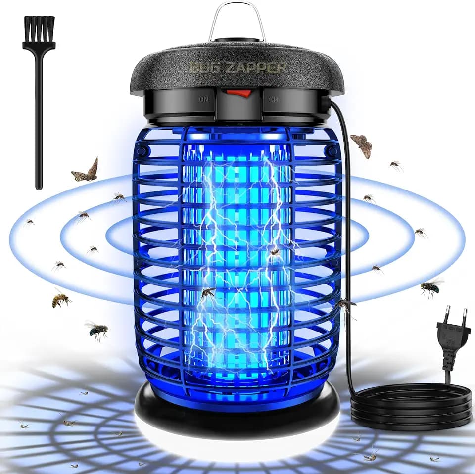 Insektenvernichter Elektrisch Mit LED-Licht, Fliegenfalle 4200V Mückenfalle